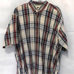 Van Heusen Linen Blend Plaid Shirt